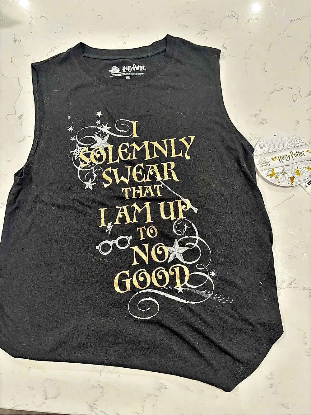 Harry Potter I Solemnly Swear Graphic Tank Top Small